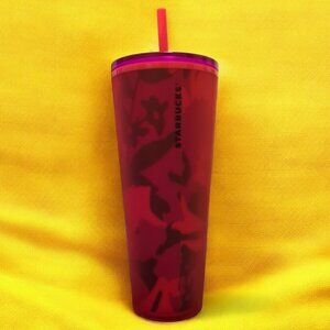 *NEW* Spring Red Floral 202 Starbucks 24oz Soft Touch Tumbler